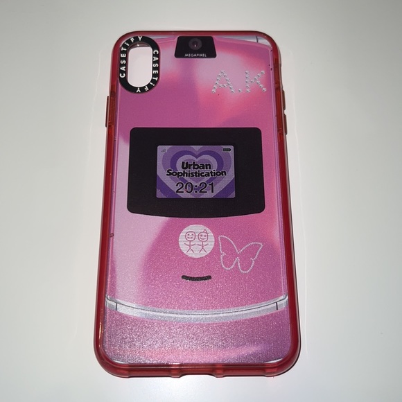 IPhone 10s MAX CASETiFY / Urban Sophistication Phone Case Pink Razor - Picture 1 of 4